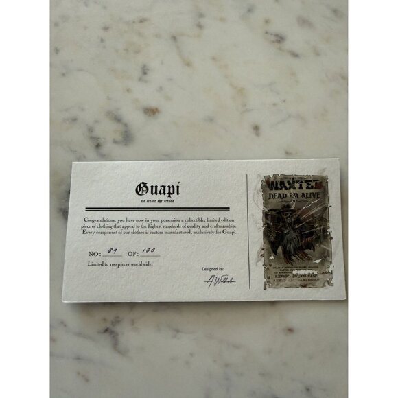 Guapi White Crystal Skeleton Jean Jacket with Silver Detailing Ltd Ed Mens Sz. M - Picture 13 of 14